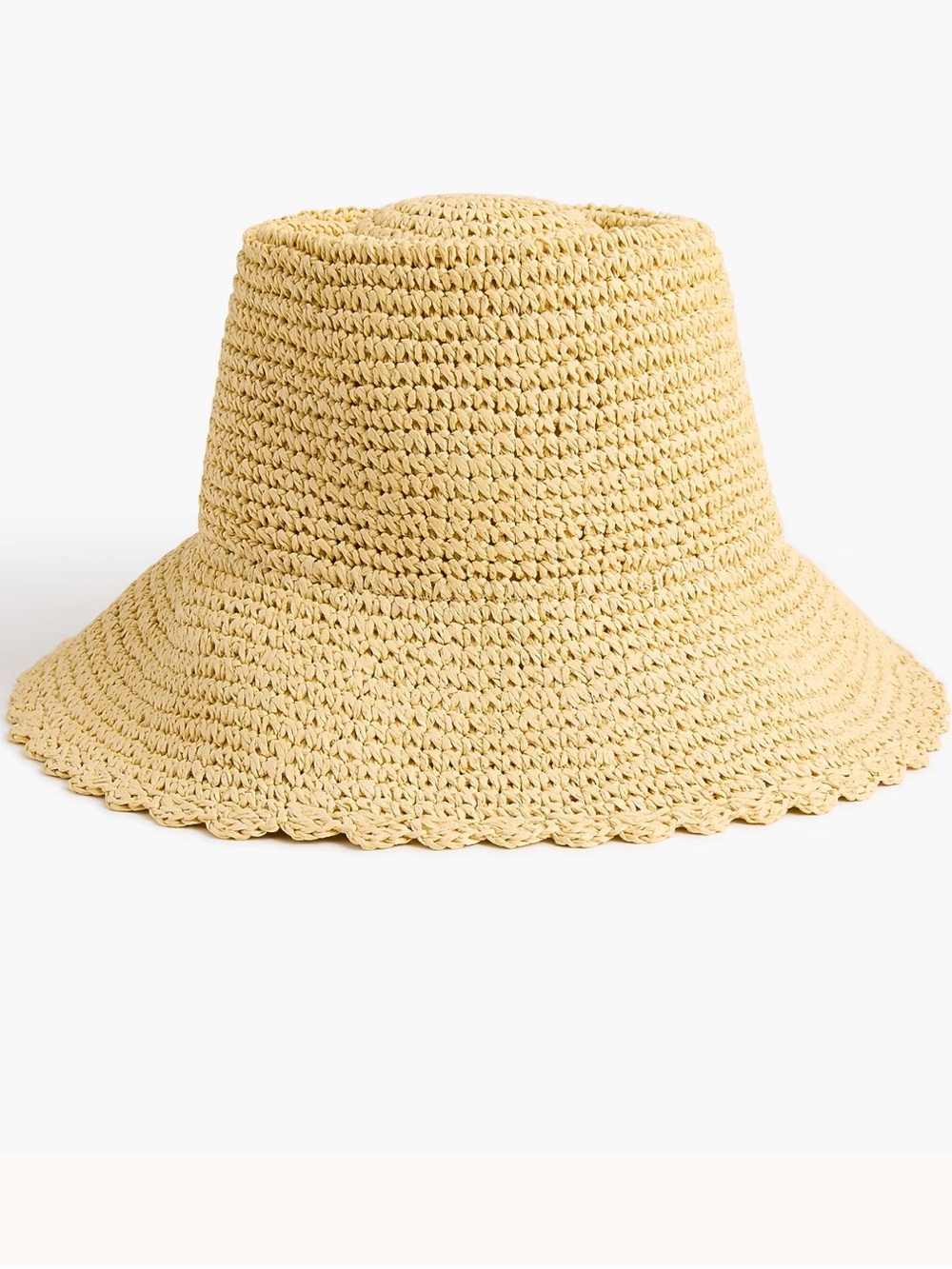 J. Crew Woven Scallop Trim Bucket Hat